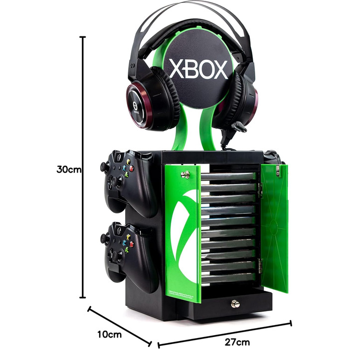 Організатор для Xbox Series X: зберігання 10 ігор/дисків Blu-Ray, підставка для навушників та 4 контролерів Numskull