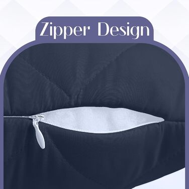 Подушка для вагітних та сну Utopia Bedding, стебана подушка-подушка для сну на боці, м'який поліестер (40x145 см, темно-синій)