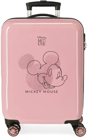 Дитяча валіза Disney Mickey, рожевий, 38x55x20 см, ABS, кодовий замок, 34 л, 2 кг, 4 колеса, ручна поклажа
