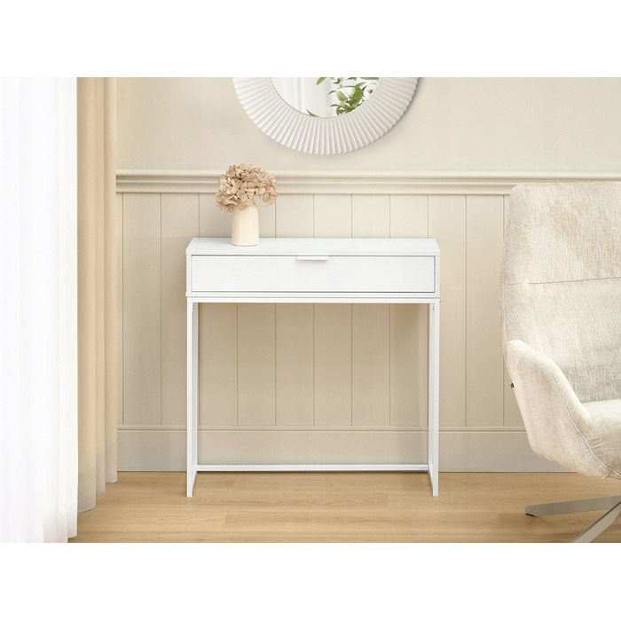 Консоль Mebel-Partner, білий матовий, 80 x 76,5 x 28 см