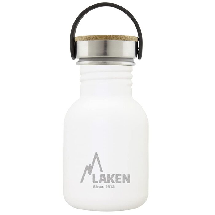 Спортивна пляшка для води Laken BSB100NE з гвинтовою кришкою, 350 мл, біла