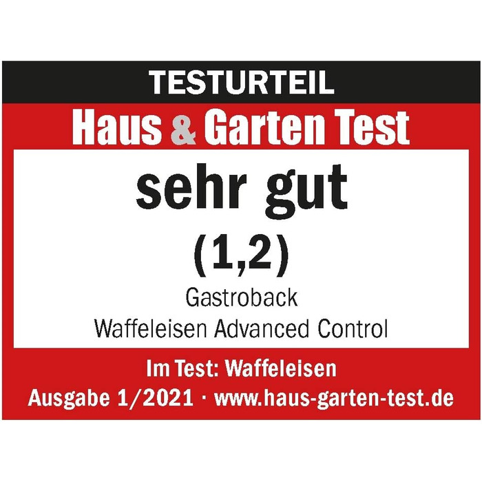 Вафельниця GASTROBACK 42424 Advanced Control з керуванням LCD-дисплеєм, 5 програм, 7 рівнів підсмажування, нержавіюча сталь, 1600 Вт, срібна (Single)