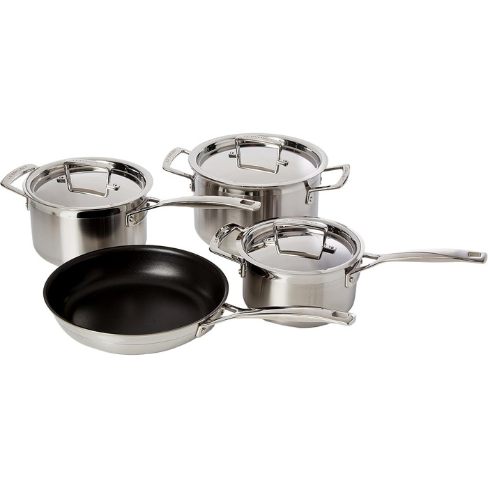 Le Creuset набір посуду з нержавіючої сталі 4 предмети, 3-шаровий, преміум-якість
