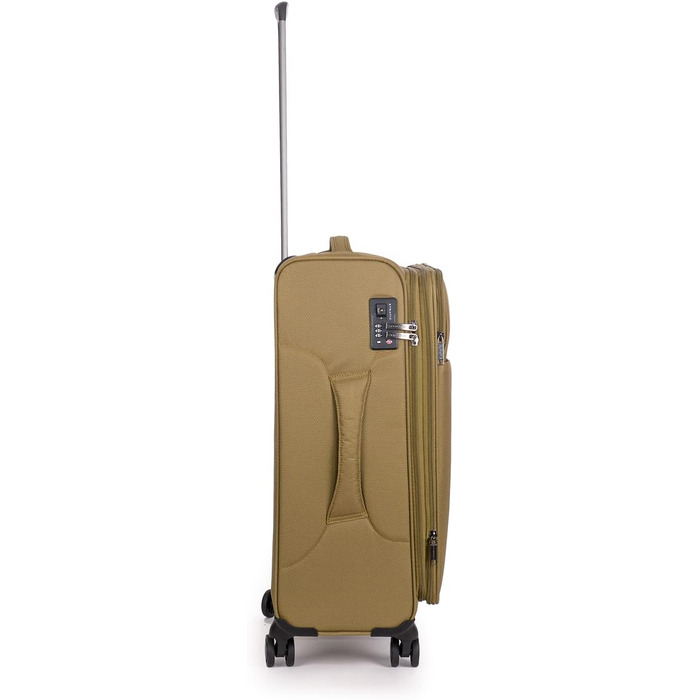 Валіза Stratic Light+ м'яка, розширювана, 4 колеса, TSA замок, ручна поклажа, хакі