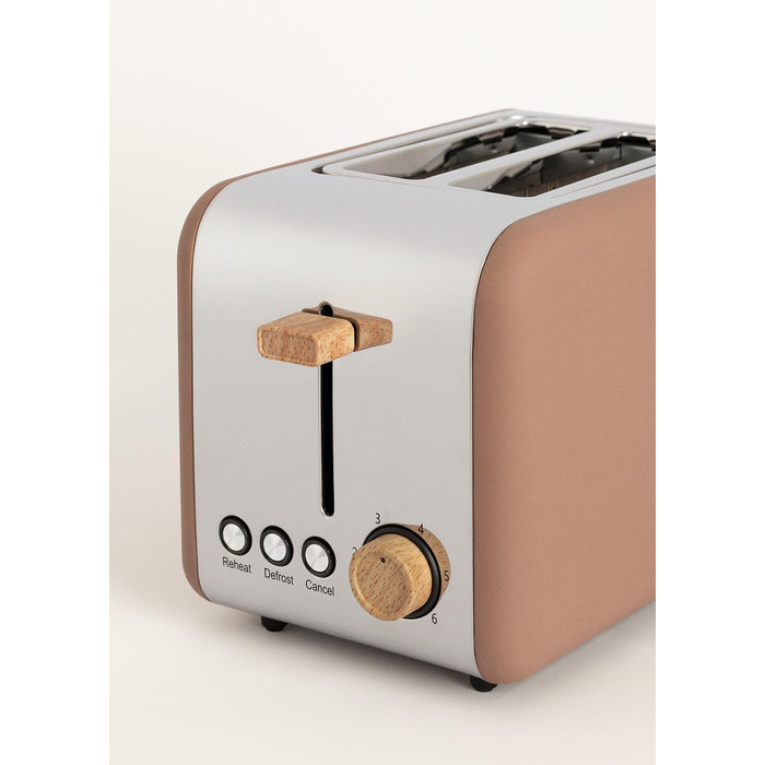 Тостер CREATE TOAST Retro 750W: 6 режимів, піддон для крихт, розморожування, підігрів, широкі слоти