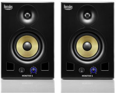 Hercules DJ Monitor 5 – Активні DJ колонки 80 Вт з басом, для ді-джеїв та меломанів