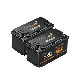 LiFePO4 акумулятор 12V 100Ah H190 ECE R10 з Bluetooth 5.4 для кемперів та автобудинків, літієва батарея (набір 2 шт)