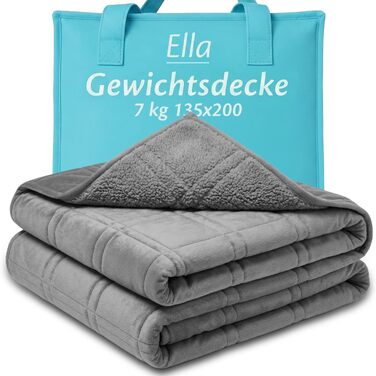 Обтяжувальна ковдра Ella 150x200 см, 7 кг — Терапевтична ковдра для дорослих з ворсом Sherpa