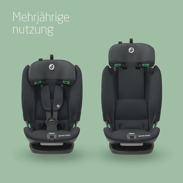 Дитяче автокрісло Maxi-Cosi Titan Plus i-Size, 76–150 см, з G-CELL захистом, 4 положення, для дітей 15 місяців–12 років, графіт