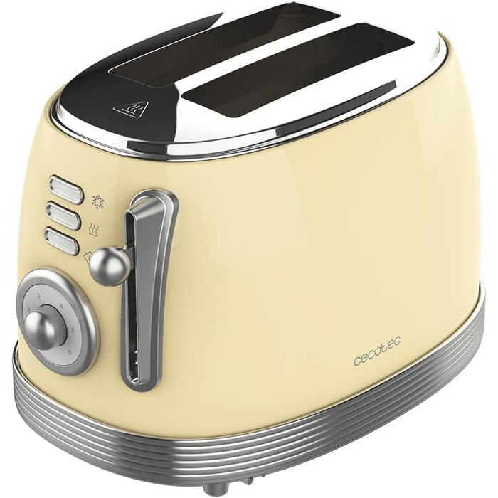 Тостер Cecotec Toast&Taste 800 Vintage Light: 850 Вт, 2 слоти, нержавіюча сталь, зелений, вінтажний стиль