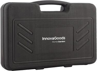 Набір для гриля InnovaGoods 12 предметів з нержавіючої сталі, чорний, зі стійкими до нагрівання ручками та сумкою для зберігання