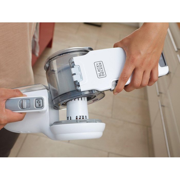 Акумуляторний ручний пилосос BLACK+DECKER Dustbuster Pivot PV1820L 18В, бездротовий, з настінною зарядною станцією, щілинною насадкою та щіткою для меблів