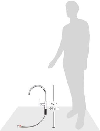 Змішувач для кухні GROHE BauFlow одноручків, DN 15, хромований - 31538001