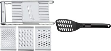Кухонна овочерізка WMF Gourmet 12x18 см, нержавіюча сталь, 4 насадки для шинкування, натирання і нарізання, картопляна і огіркова терка