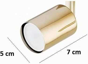 Потоховий світильник-спот Beige, поворотна LED люстра з металу (золота), GU10 для кухні, вітальні та передпокою, сучасний дизайн, 1 лампа