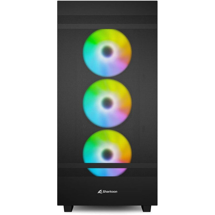 Корпус для ПК Sharkoon Rebel C50 RGB ATX чорний з підсвіткою