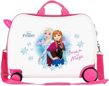 Дитяча валіза Disney Frozen Dream of Magic, жорсткий ABS, 50x38x20 см, 34 л, з кодовим замком, 4 колеса, ручна поклажа
