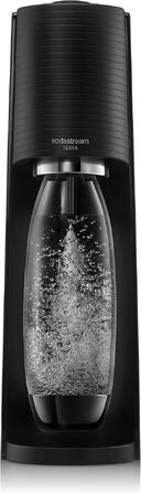 Сифон для газування води SodaStream Terra Value Pack, 2 пляшки по 1 л (придатні для ПММ) та 1 балон CO2 Quick Connect на 60 л, чорний матовий