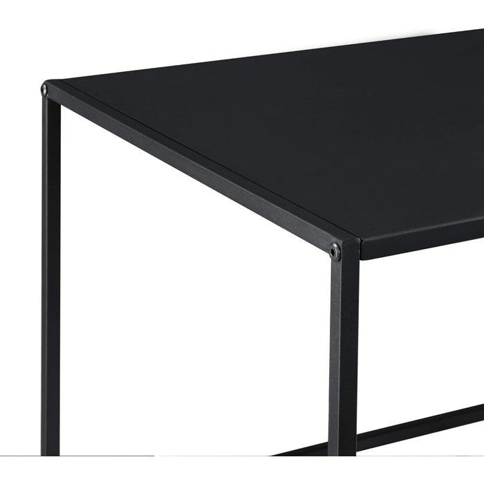 Журнальний стіл en.casa Montolivet 40x110x50 см, металевий, чорний, індустріальний стиль для вітальні