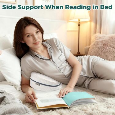 Подушка для ніг та стегон Dioxide для тих, хто спить на боці, з memory foam. Підтримка ніг, колін, стегон, спини та для вагітних. Білий колір.