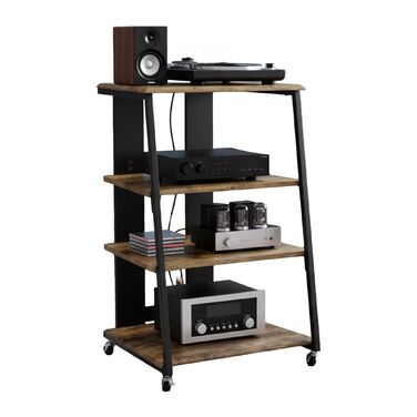 Стеллаж Relaxdays для Hi-Fi апаратури з 4 полицями