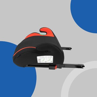 Дитяча автокрісло-підставка PETEX Max Plus з Isofix, i-Size ECE R129, для дітей 7-12 років, зріст 125-150 см, червона