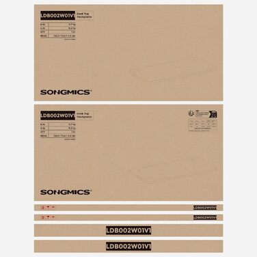 Електричний письмовий стіл SONGMICS, 120x60 см, з регулюванням висоти, подвійним мотором, пам'яттю на 4 висоти, захистом від зіткнень, чорний
