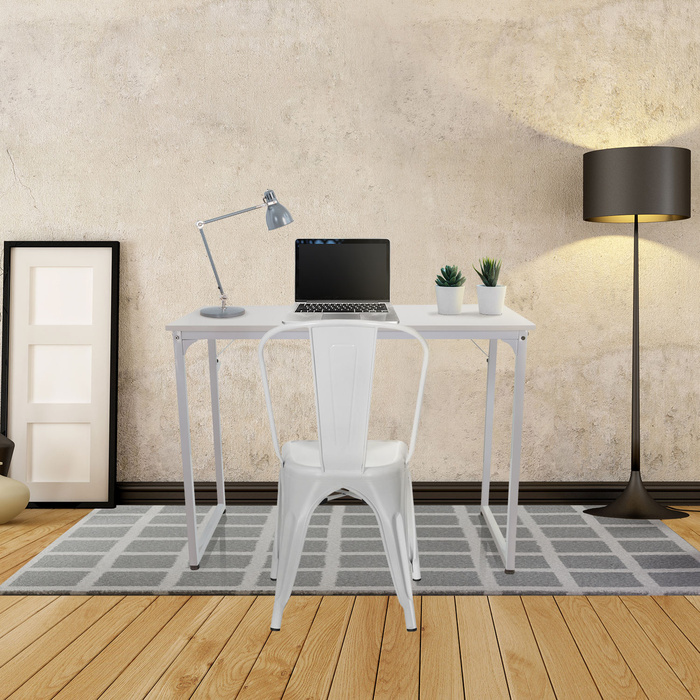 Письмовий стіл для комп'ютера WORKSPACE I 100 x 50 см, білий, hjh OFFICE