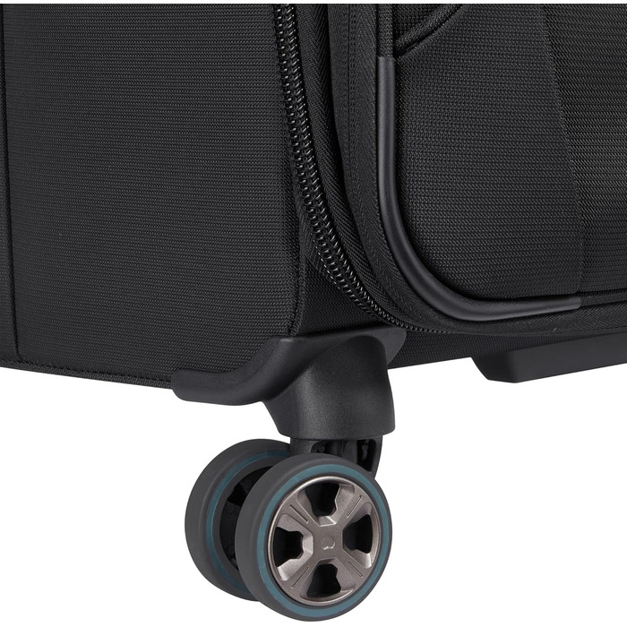 Велика м’яка валіза DELSEY PARIS Helium DLX 84 л, чорна, розсувна, 71×45×33 см