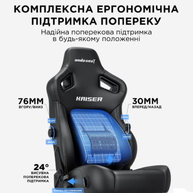 Крісло ігрове Anda Seat Kaiser 4 Grey Fabric Size XL