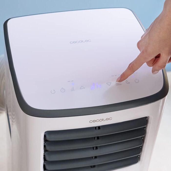 Мобільний кондиціонер Cecotec ForceClima 7100 7000 BTU з LED дисплеєм, 4 режими, 2 швидкості, охолодження до 15 м² (пульт ДУ + сенсор + APP)