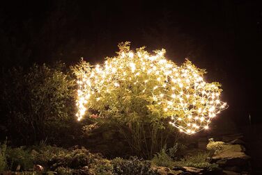 Світлодіодна сітка Nipach 160 LED 2x2 м, тепле біле світло, з таймером, на батарейках, для вулиці, новорічна та святкова декорація, підсвітка павільйону, світлова завіса
