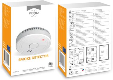 Датчик диму ELRO FS1801 (10 шт.) - Відповідає стандарту EN14604