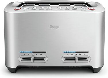 Тостер Sage The Smart Toast на 4 скибки, щітковий алюміній, електричний, для хліба