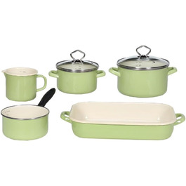 Набір каструль Karl Krüger, емальовані, зелений колір