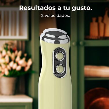 Міксер ручний Cecotec Retro Power Retro 1200MAX, 1200 Вт, зелений, 0.5л чаша, ретро дизайн